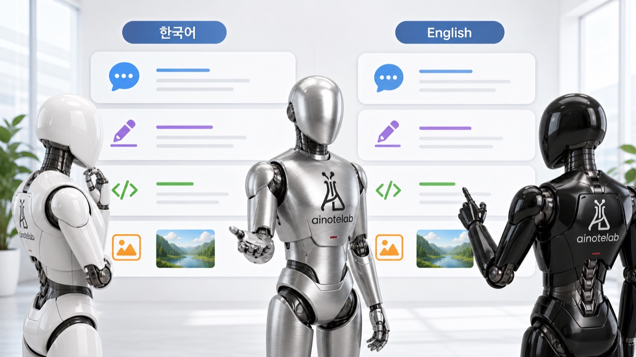 한글 프롬프트와 영어 프롬프트 결과 비교 — 속설 검증