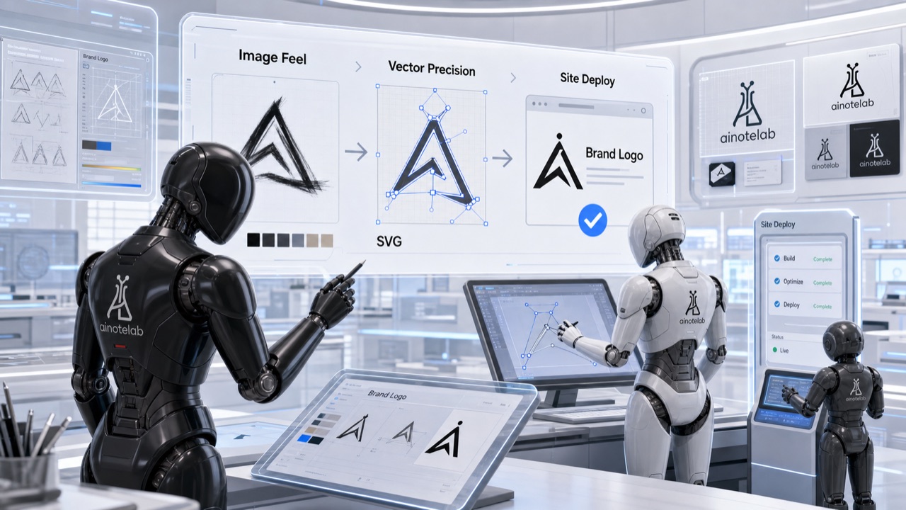 AI 노트랩 마스코트 — 세 AI로 브랜드 로고를 만든 사용기